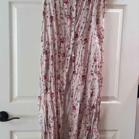 Women's summer dress, Buttons all the way down the front for over jeans & tank - Picture 2 of 3